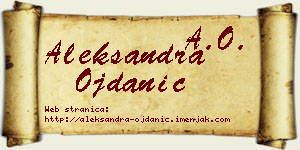 Aleksandra Ojdanić vizit kartica